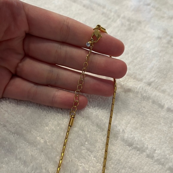 Butler necklace. Spiral design. Unique. Two tone. Stamped - Picture 4 of 6